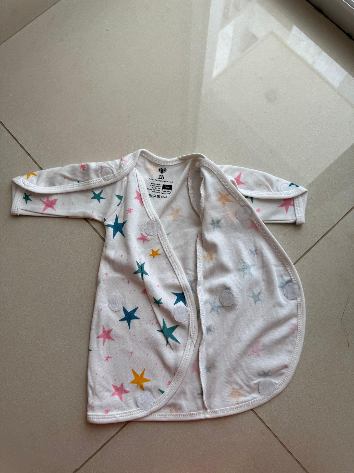 Pure Cotton Preemie Shirt – Star Pattern