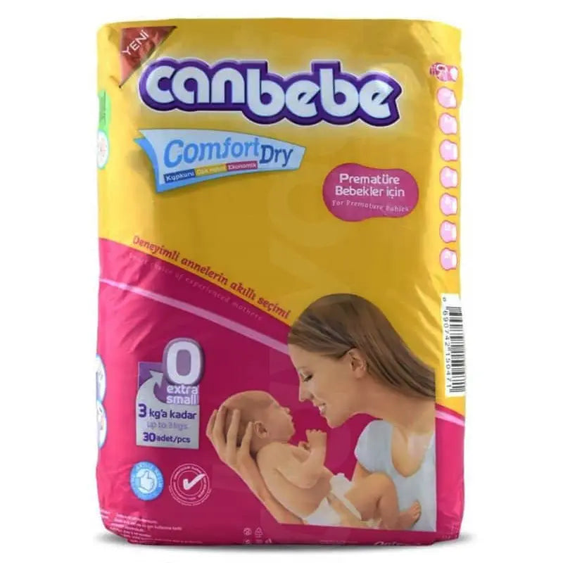 Canbebe Comfort Dry - Premature Super Economy Diapers 30 Pcs. Pack Pcs