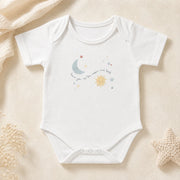 Baby Basic short-sleeve cotton bodysuit in an assorted ZB design – alternate product view