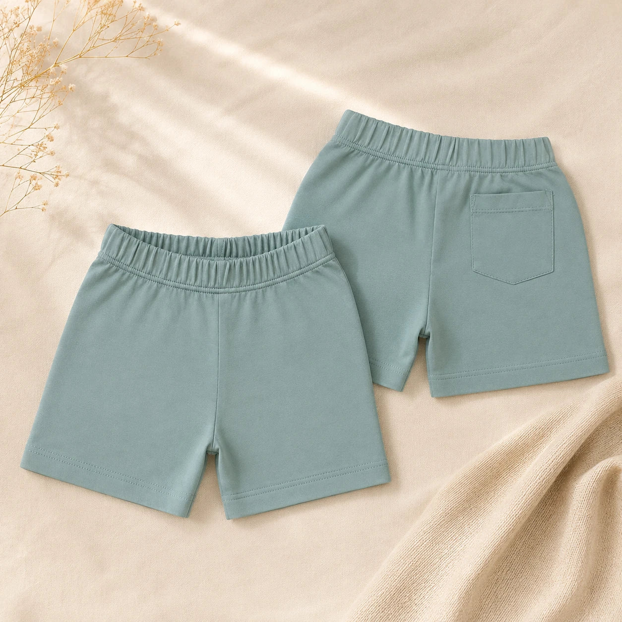 Lurex Green Baby Shorts