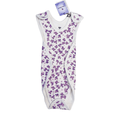 Preemie Romper – Cute Violet Flowers Pattern - Zahra Batool 