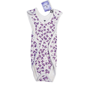 Preemie Romper – Cute Violet Flowers Pattern - Zahra Batool 