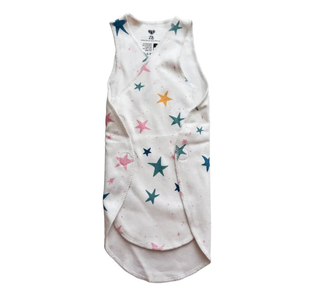 Preemie Sleeveless Shirt – Star Pattern - Zahra Batool 