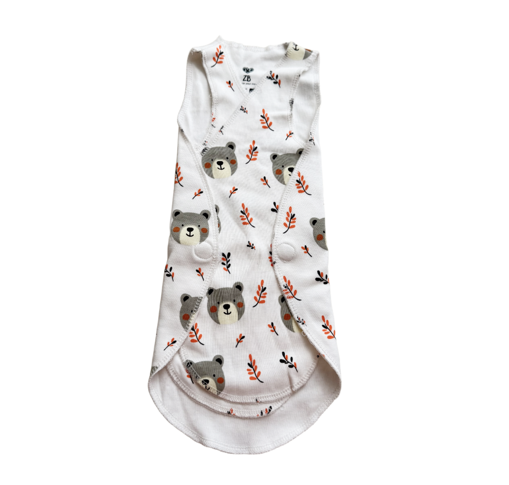 Preemie Sleeveless Shirt – Teddy Bear Design