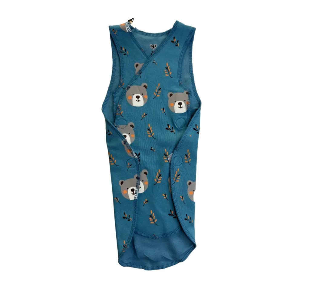 Preemie Sleeveless Shirt – Teddy Bear Design - Zahra Batool 