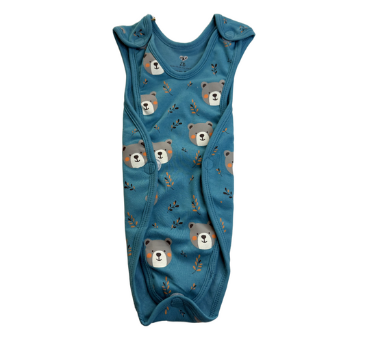 Pure Cotton Preemie Romper – Teddy Bear Design