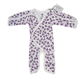 Preemie Full Bodysuit – Cute Violet Flowers Pattern - Zahra Batool 