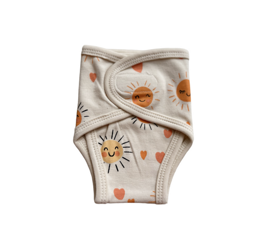 Pure Cotton Preemie Diaper Covers – Happy Sun Pattern