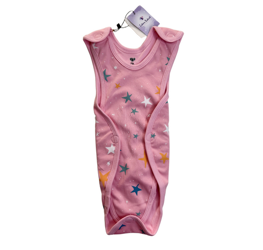 Pure Cotton Preemie Romper – Star Pattern