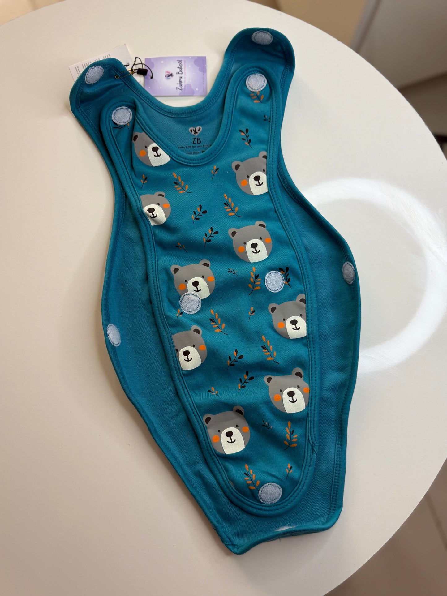 Pure Cotton Preemie Romper – Teddy Bear Design