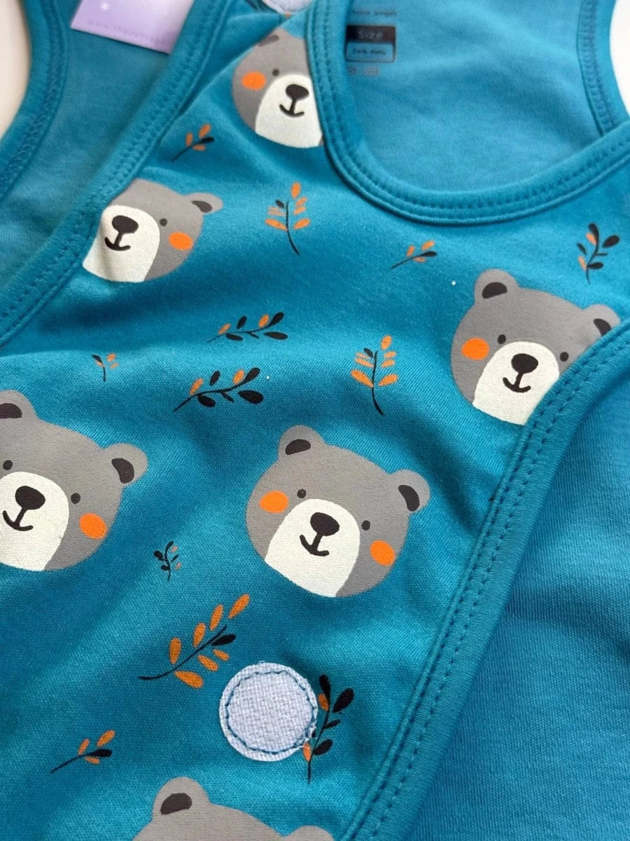 Preemie Romper – Teddy Bear Design - Zahra Batool 