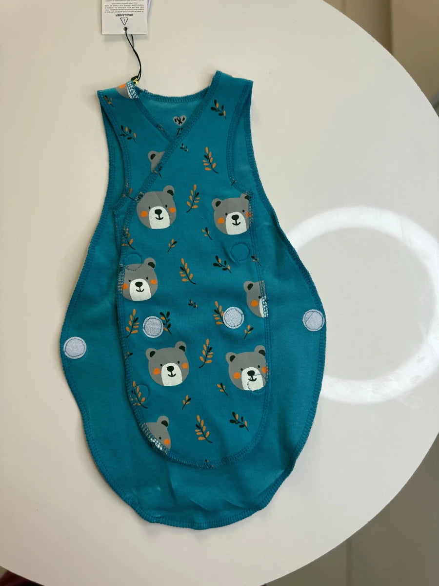 Preemie Sleeveless Shirt – Teddy Bear Design - Zahra Batool 