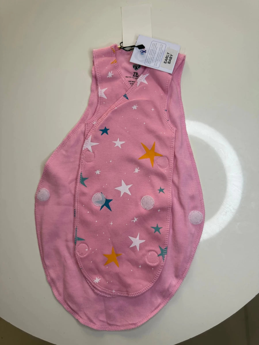Preemie Sleeveless Shirt – Star Pattern - Zahra Batool 
