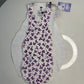 Pure Cotton Preemie Sleeveless Shirt – Cute Violet Flowers Pattern