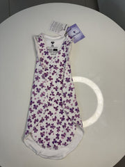 Preemie Sleeveless Shirt – Cute Violet Flowers Pattern - Zahra Batool 