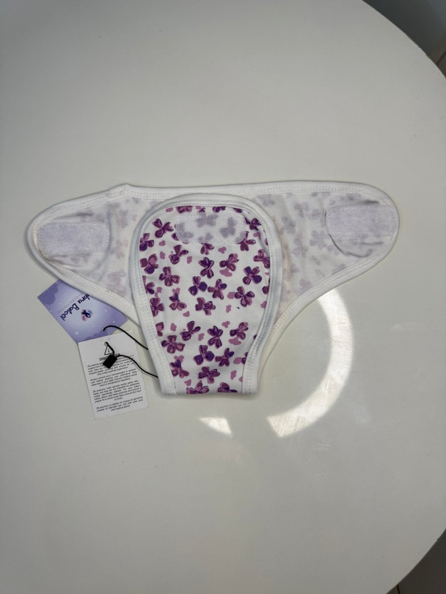 Preemie Diaper Covers – Cute Violet Flowers Pattern - Zahra Batool 