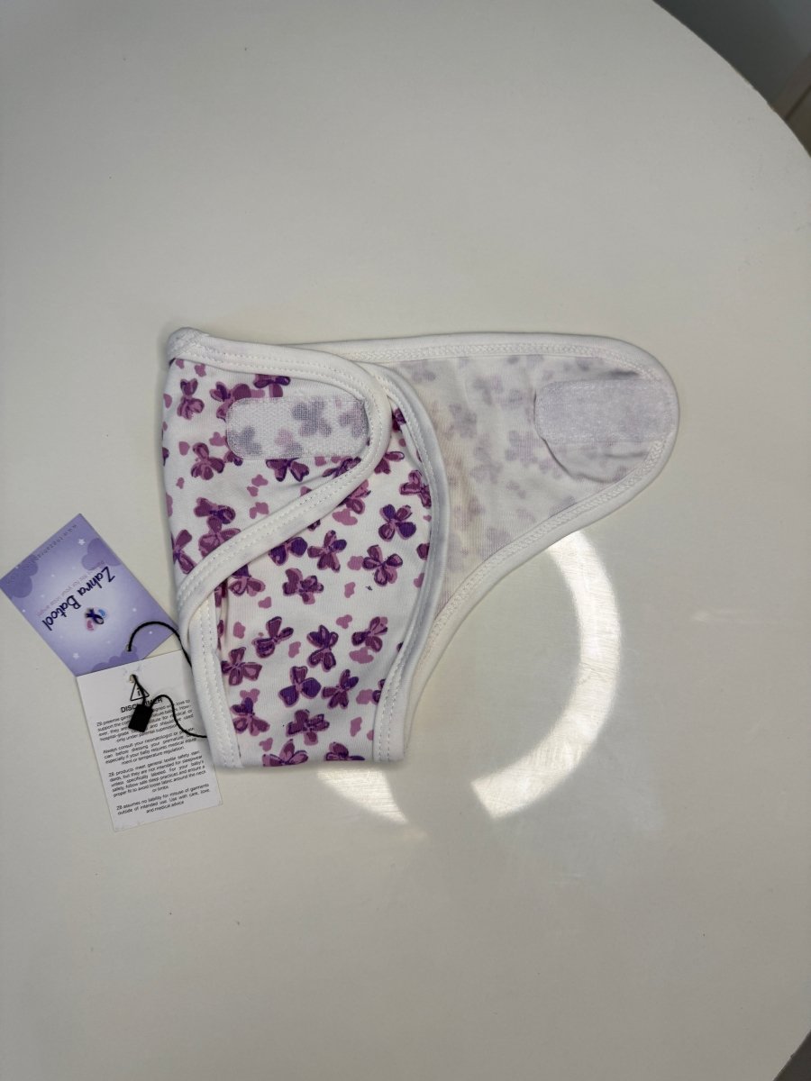 Preemie Diaper Covers – Cute Violet Flowers Pattern - Zahra Batool 
