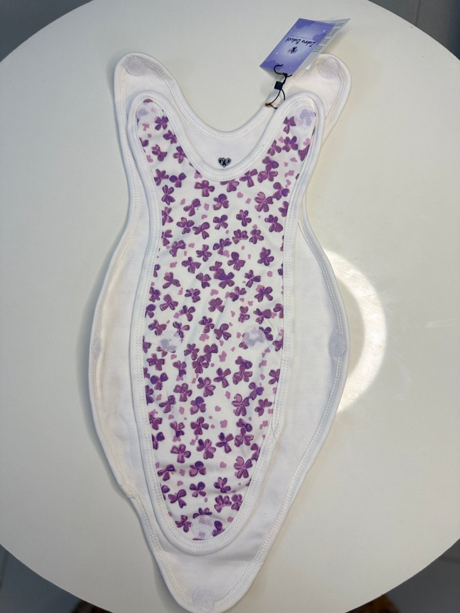 Preemie Romper – Cute Violet Flowers Pattern - Zahra Batool 