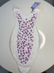 Preemie Romper – Cute Violet Flowers Pattern - Zahra Batool 
