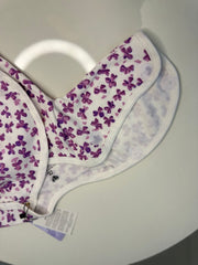 Pure Cotton Preemie Half Bodysuit – Cute Violet Flowers Pattern - Zahra Batool 