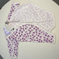 Pure Cotton Preemie Half Bodysuit – Cute Violet Flowers Pattern