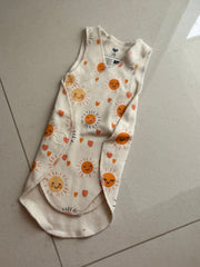 Preemie Sleeveless Shirt – Happy Sun Pattern - Zahra Batool 