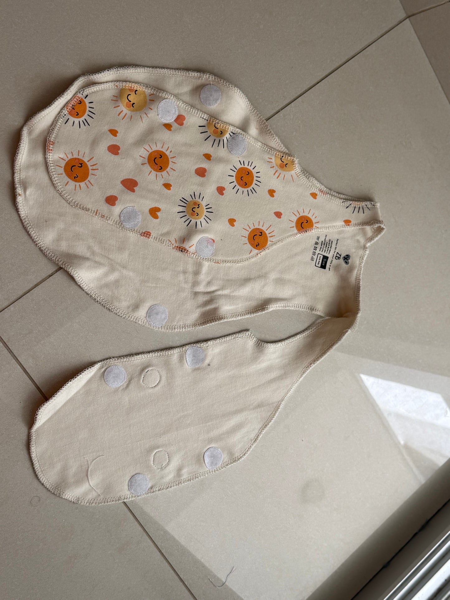 Pure Cotton Preemie Sleeveless Shirt – Happy Sun Pattern