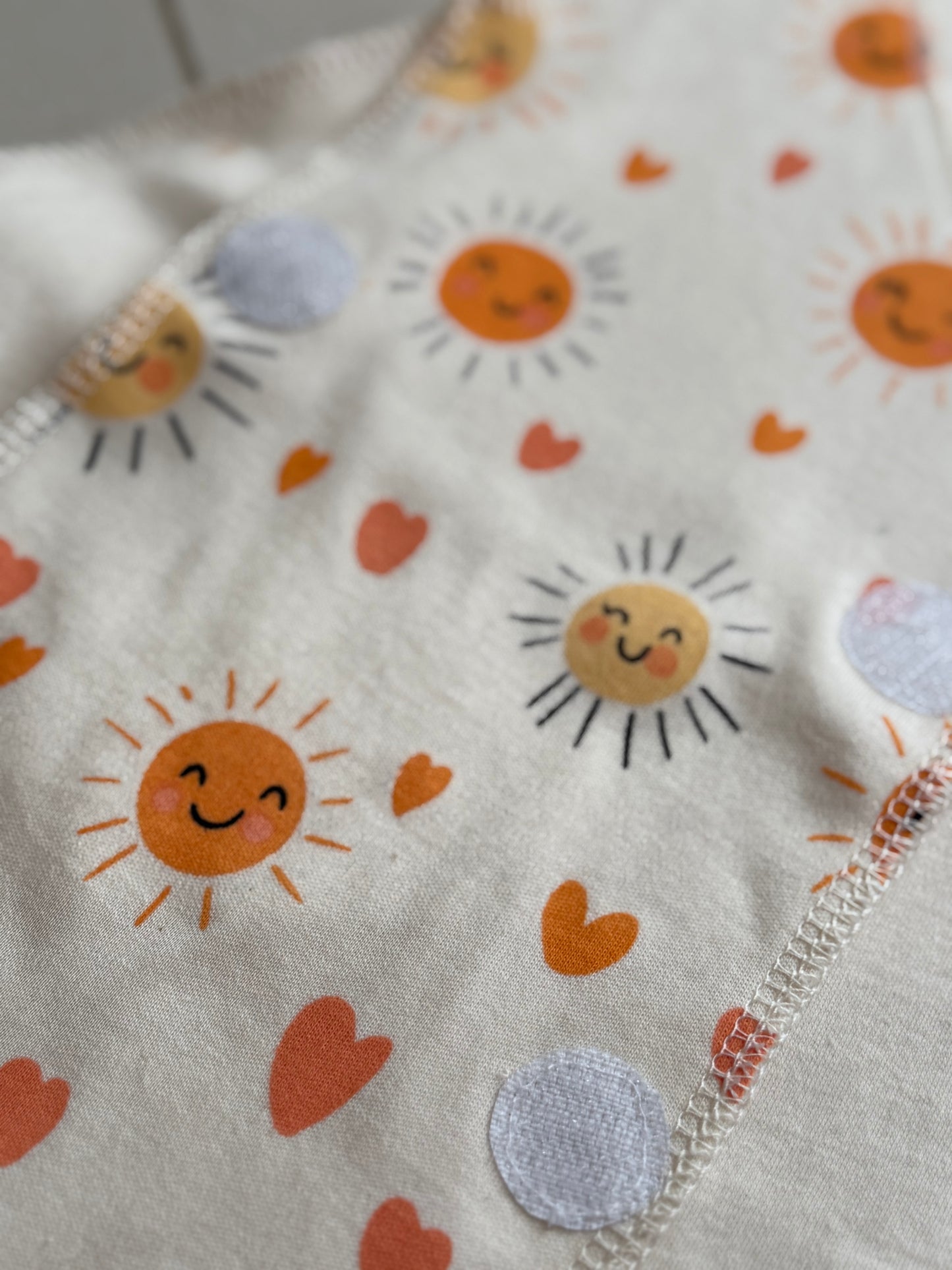 Pure Cotton Preemie Sleeveless Shirt – Happy Sun Pattern