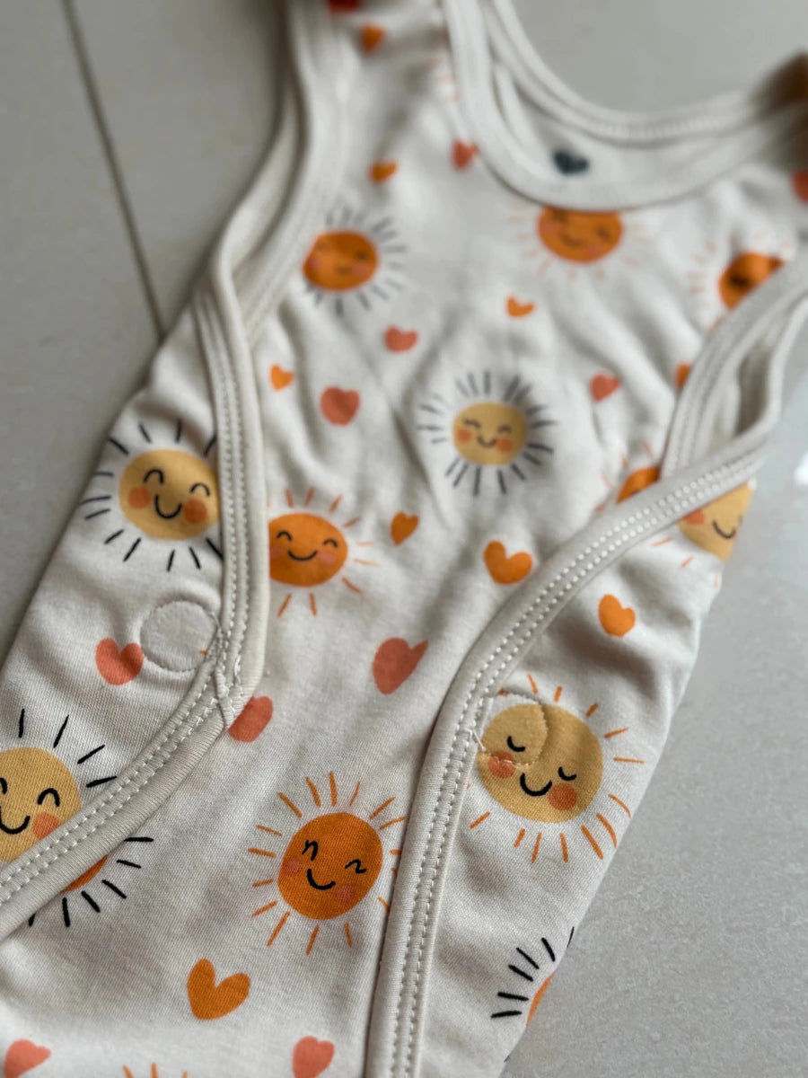 Preemie Romper – Happy Sun Pattern - Zahra Batool 