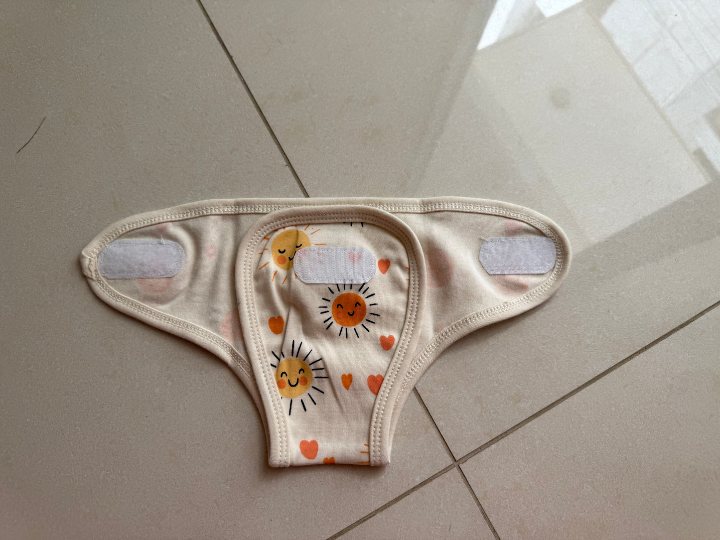 Pure Cotton Preemie Diaper Covers – Happy Sun Pattern