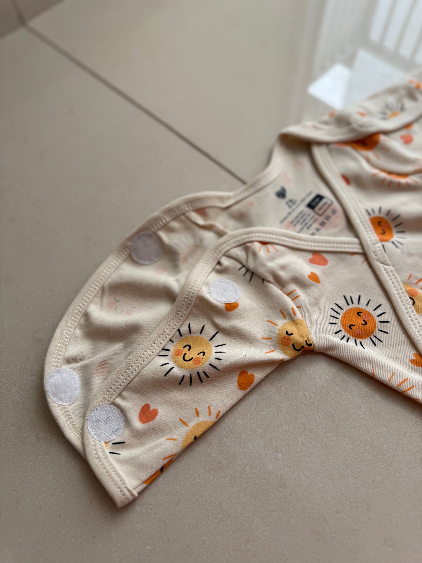 Pure Cotton Preemie Shirt – Happy Sun Pattern