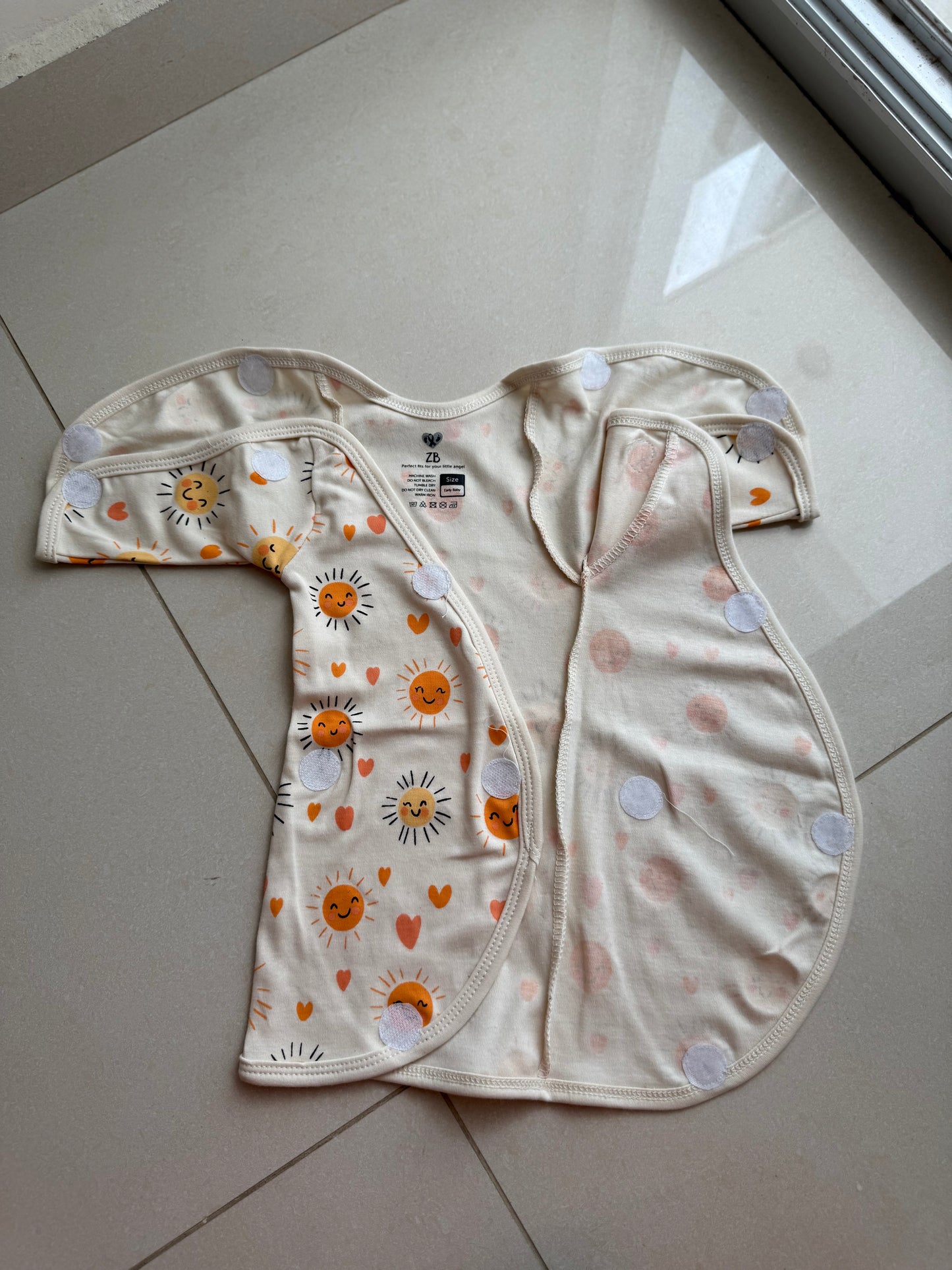 Pure Cotton Preemie Shirt – Happy Sun Pattern