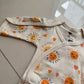 Pure Cotton Preemie Half Bodysuit – Happy Sun Pattern