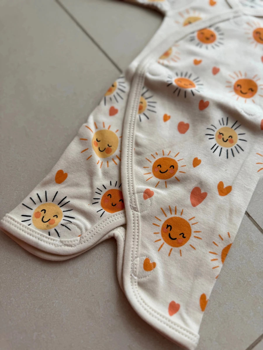 Preemie Half Bodysuit – Happy Sun Pattern - Zahra Batool 