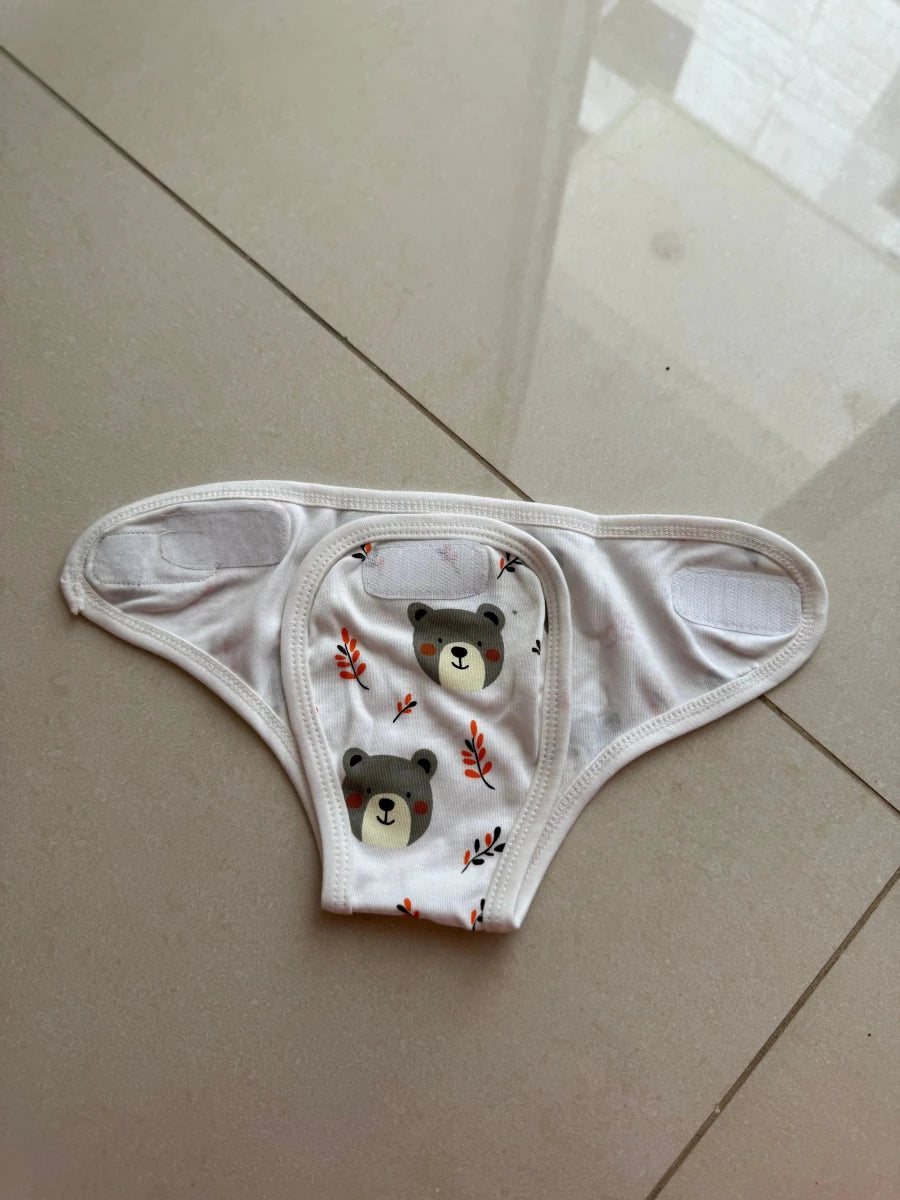 Preemie Diaper Covers – Teddy Bear Design - Zahra Batool 