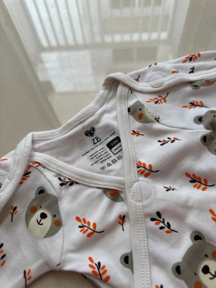 Preemie Full Bodysuit – Teddy Bear Design - Zahra Batool 