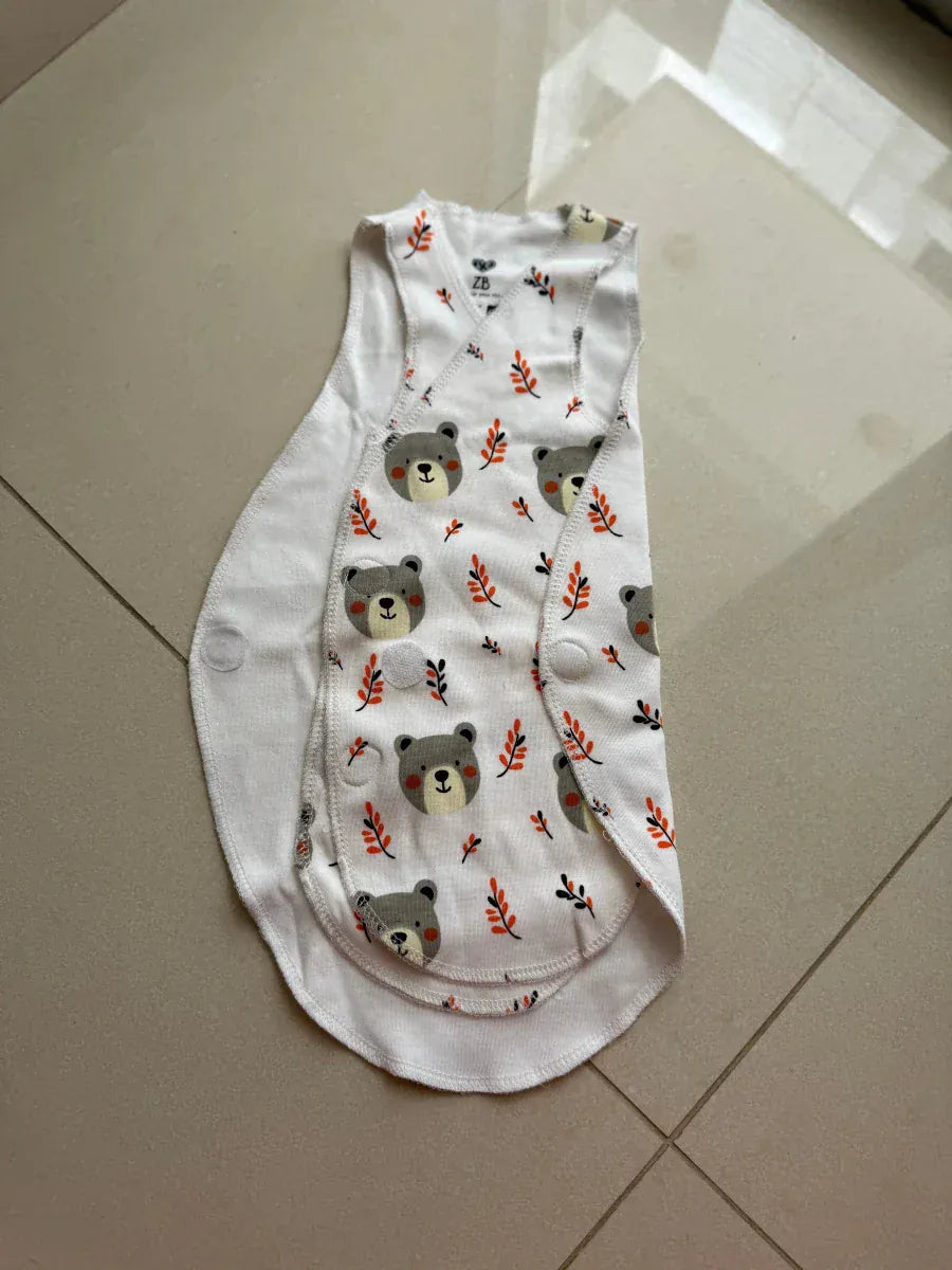 Preemie Sleeveless Shirt – Teddy Bear Design - Zahra Batool 