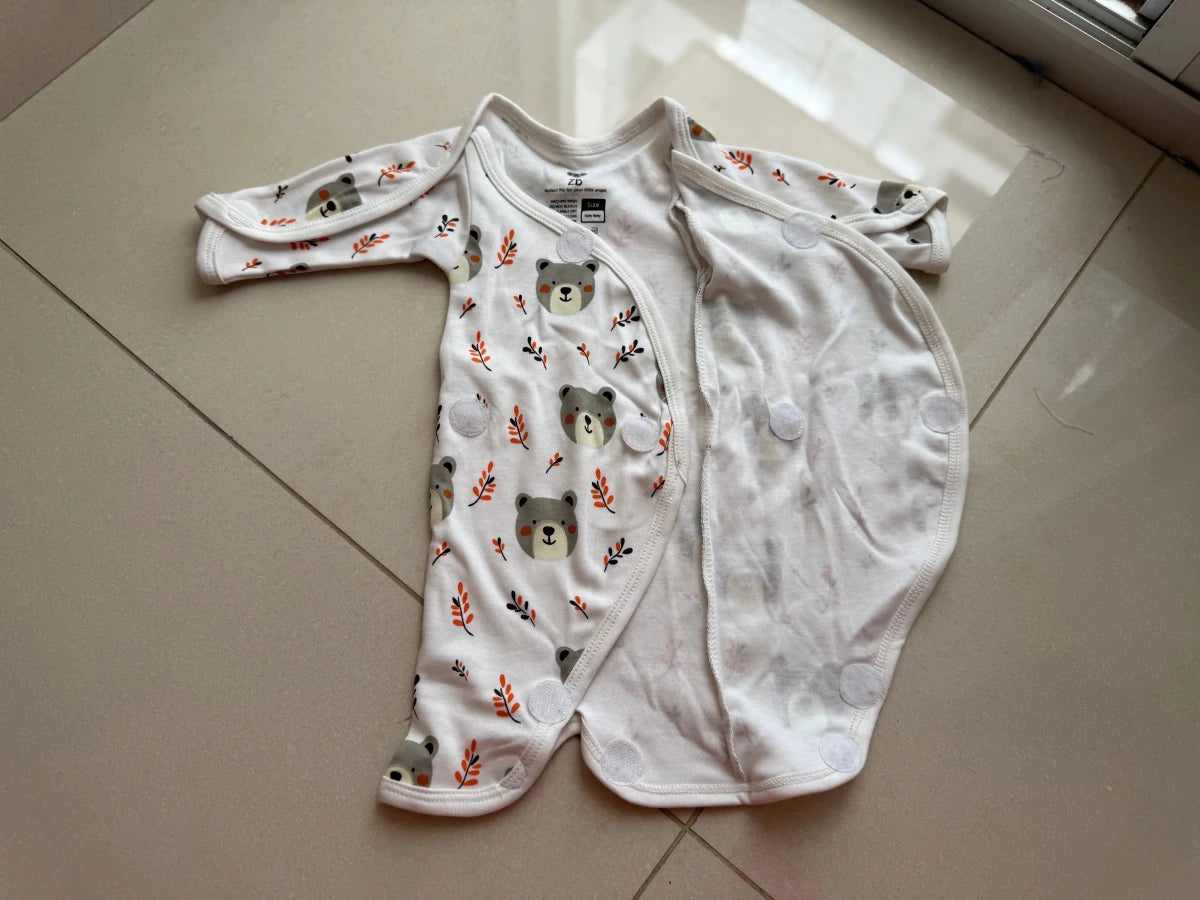 Pure Cotton Preemie Half Bodysuit – Teddy Bear Design - Zahra Batool 