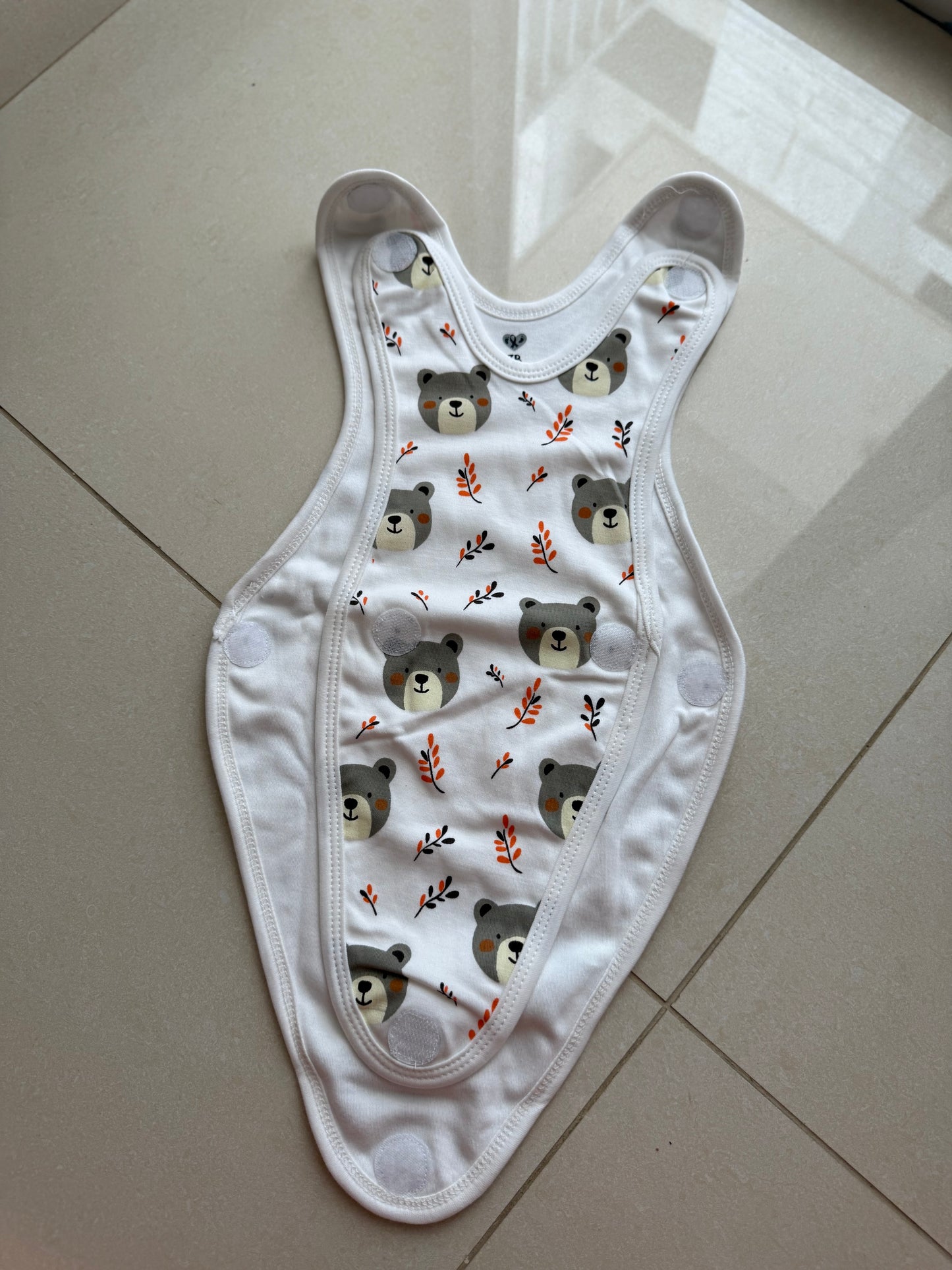 Pure Cotton Preemie Romper – Teddy Bear Design