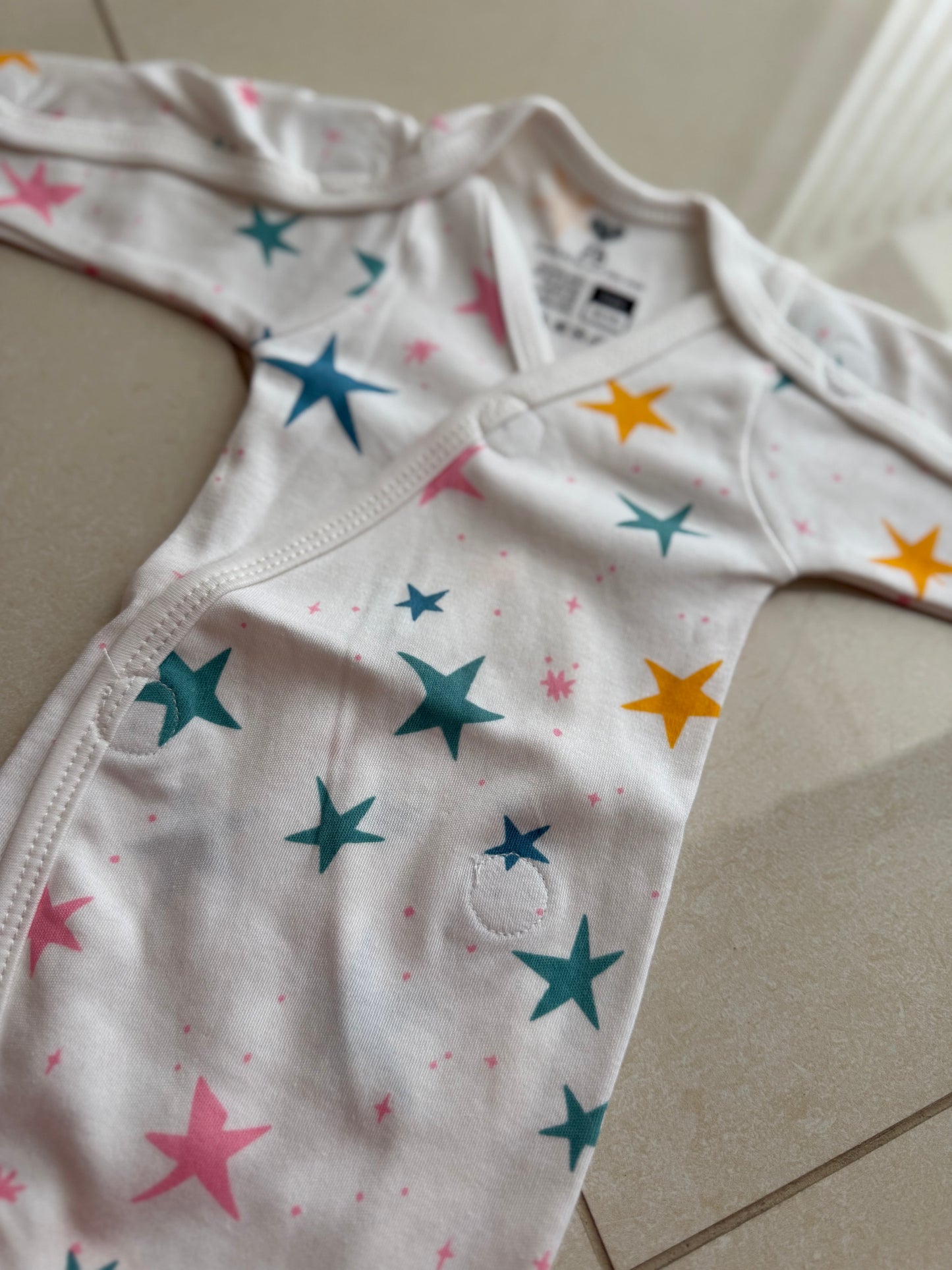 Pure Cotton Preemie Shirt – Star Pattern