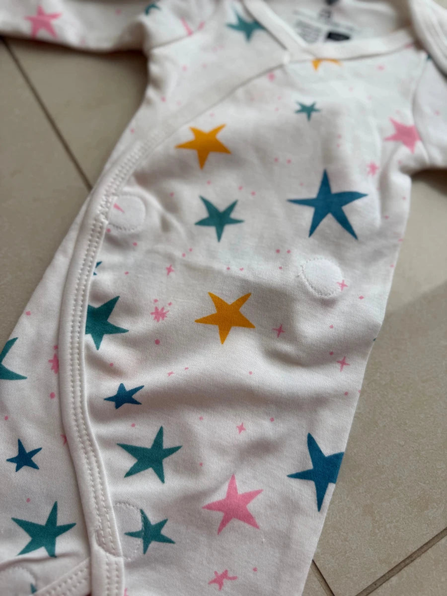 Preemie Half Bodysuit – Star Pattern - Zahra Batool 