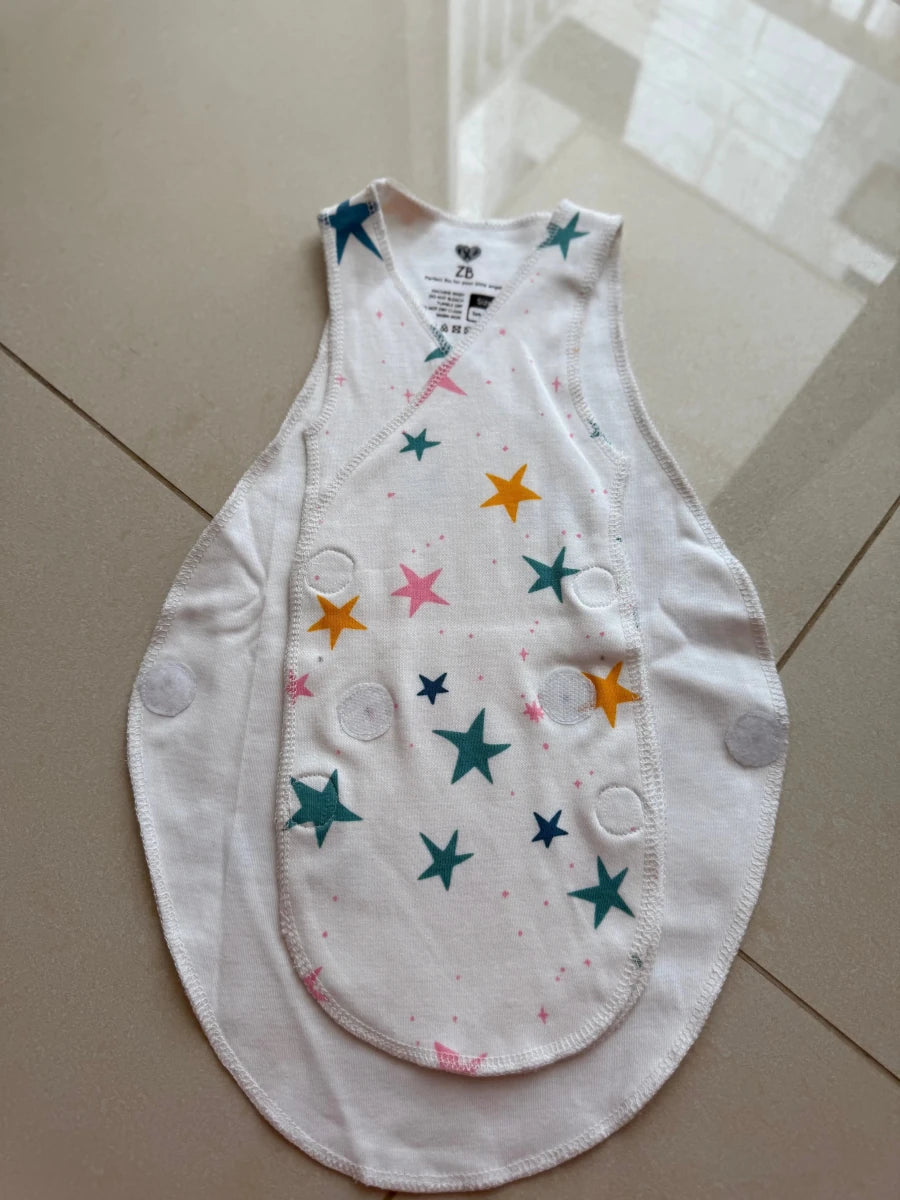 Preemie Sleeveless Shirt – Star Pattern - Zahra Batool 