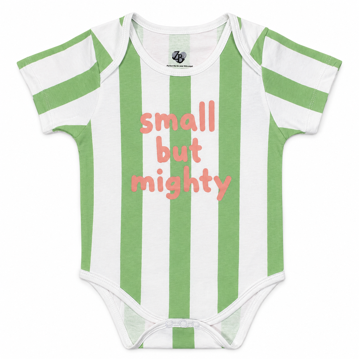 Baby Basic short-sleeve cotton bodysuit in an assorted ZB design – alternate product view