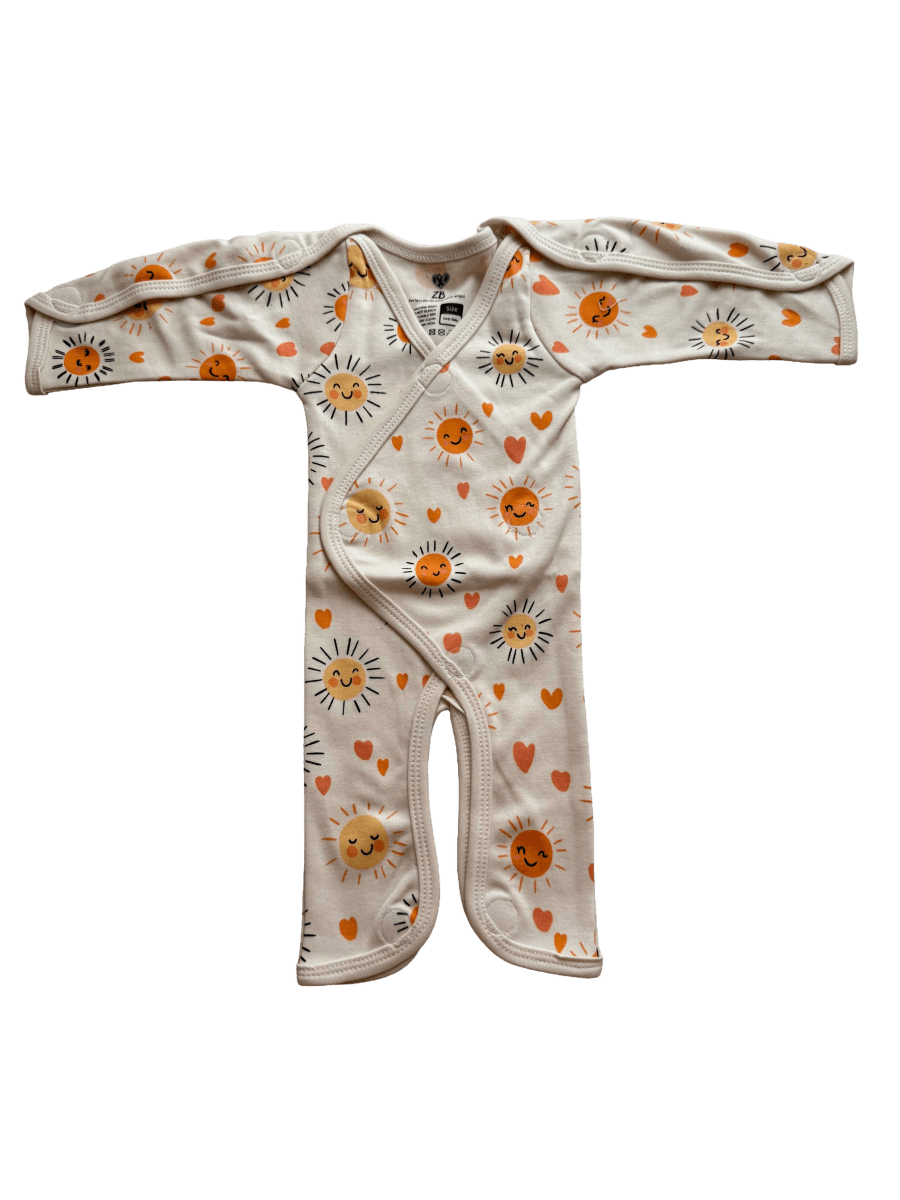 Preemie Full Bodysuit – Happy Sun Pattern - Zahra Batool 