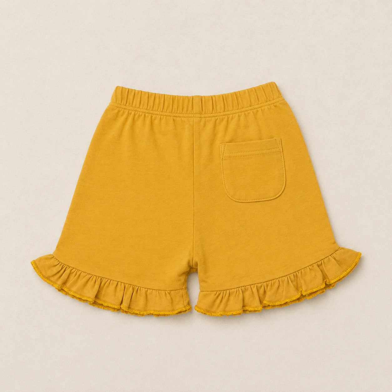 Tiny Blossom floral 2-piece baby set with top and ochre shorts – alternate product view