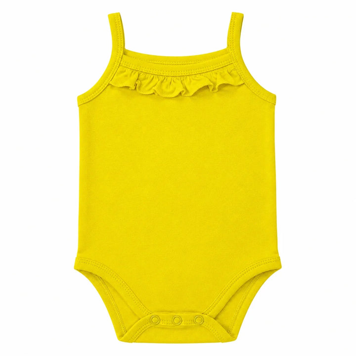 Cat Hearts | 2 Piece Set Bodysuit | plain yellow front view