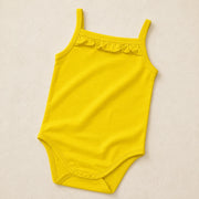 Cat Hearts | 2 Piece Set Bodysuit | plain yellow alternate view