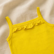 Cat Hearts | 2 Piece Set Bodysuit | plain yellow neckline detail