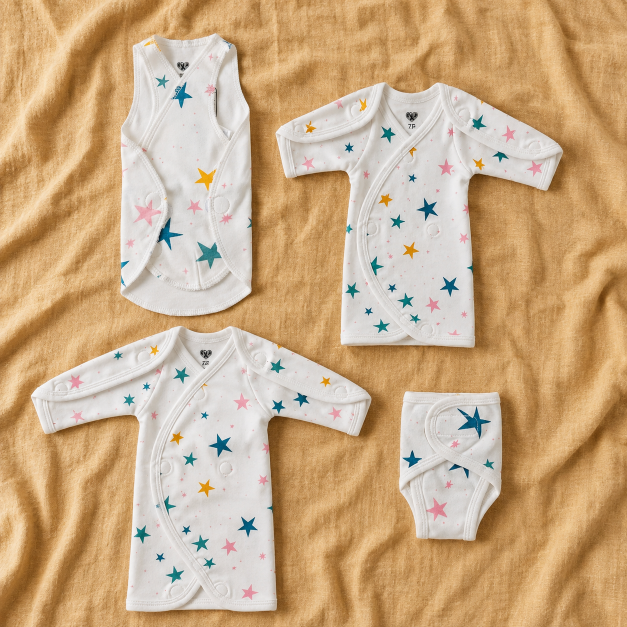 White Star Print – Cozy Days Collection – View 1