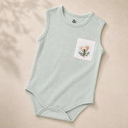 Little Koala sleeveless cotton baby bodysuit – alternate product view